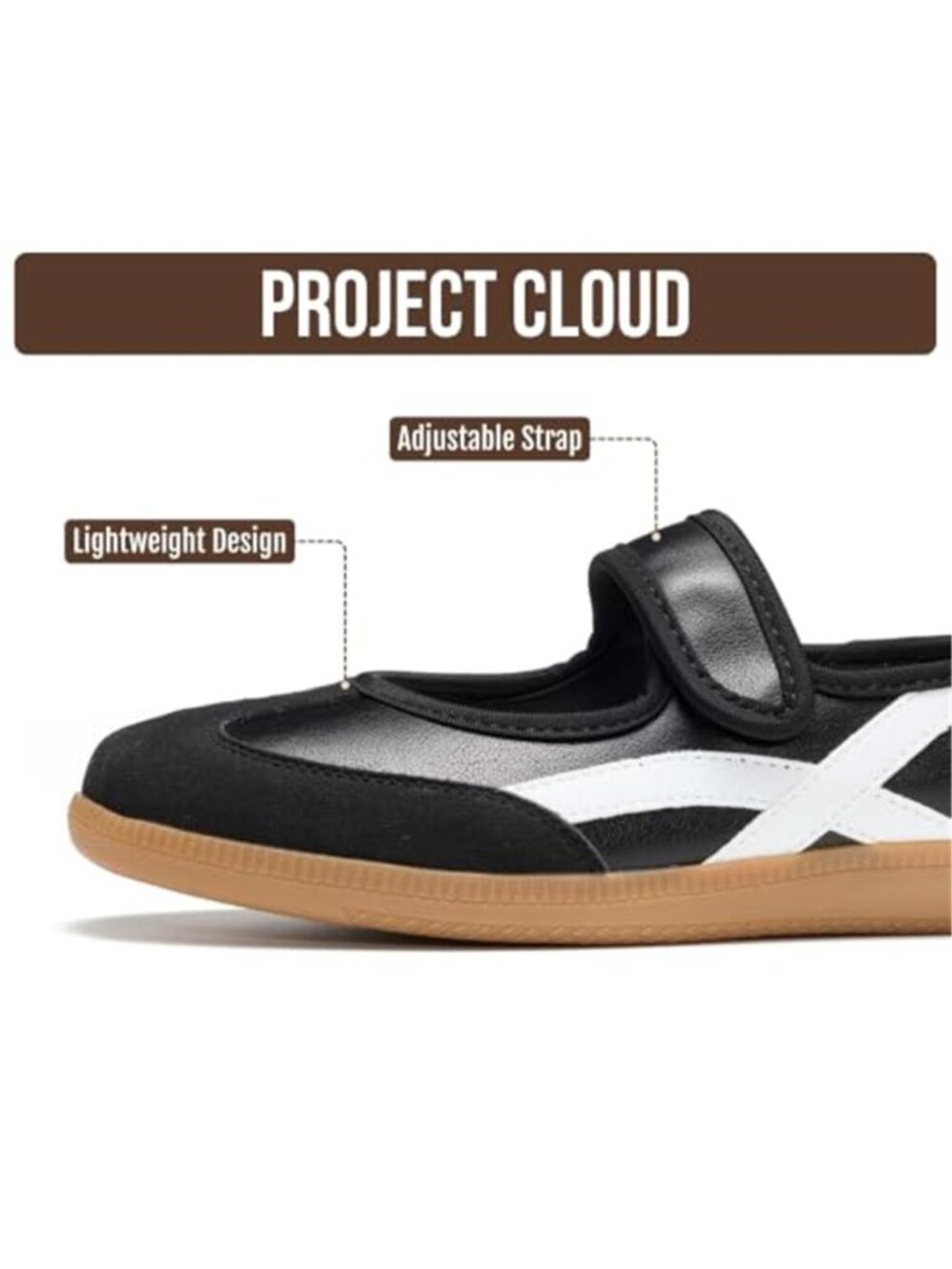 Project Cloud Mary Jane Shoes, Non-Slip Fashion Sneakers for Women - Picture 3 of 5